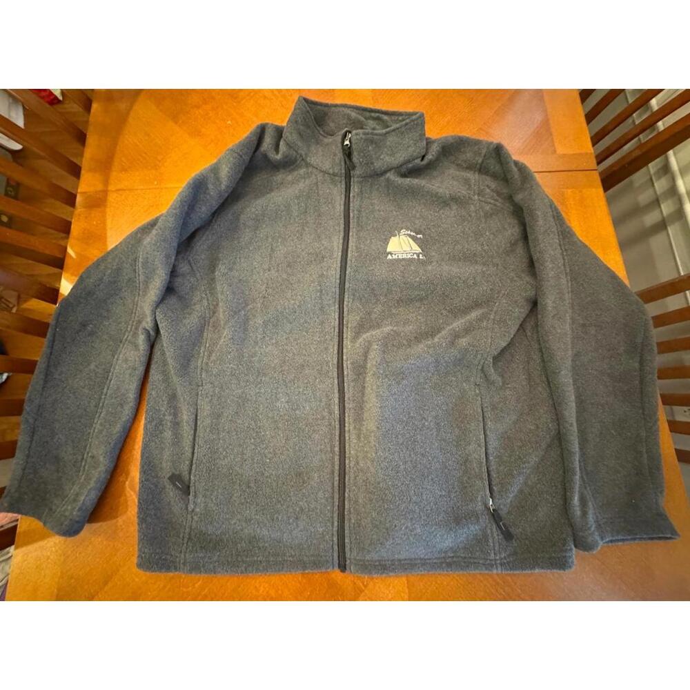Core Men's Gray Full-Zip Fleece Jacket Schooner America 2.0 j-3